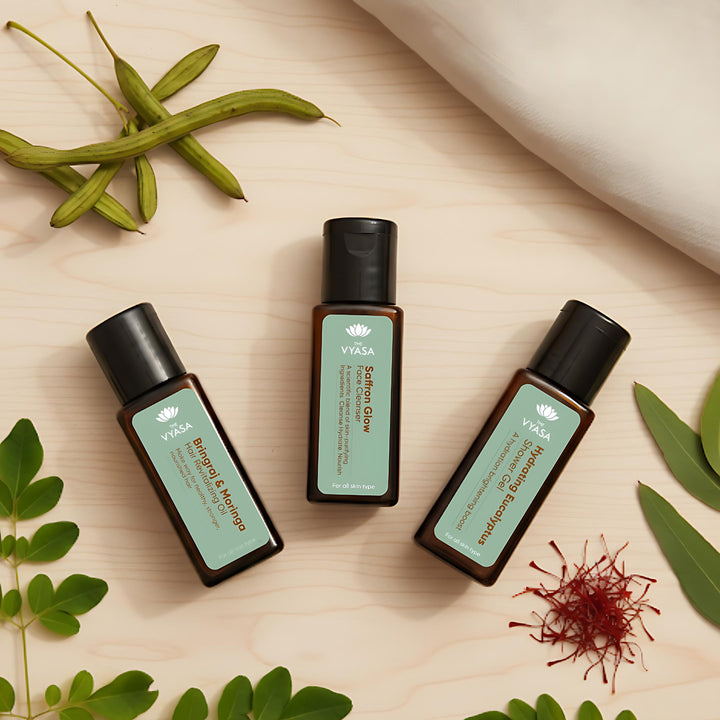 3-in-1 Travel Pack - Hair Oil, Shower Gel and Face Cleanser